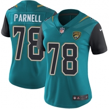 Women's Nike Jacksonville Jaguars #78 Jermey Parnell Elite Teal Green Team Color NFL Jersey