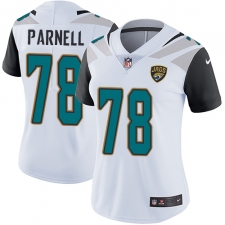 Women's Nike Jacksonville Jaguars #78 Jermey Parnell White Vapor Untouchable Limited Player NFL Jersey