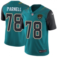Youth Nike Jacksonville Jaguars #78 Jermey Parnell Teal Green Team Color Vapor Untouchable Limited Player NFL Jersey