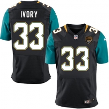 Men's Nike Jacksonville Jaguars #33 Chris Ivory Black Alternate Vapor Untouchable Elite Player NFL Jersey