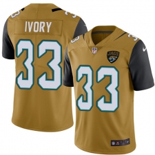 Men's Nike Jacksonville Jaguars #33 Chris Ivory Limited Gold Rush Vapor Untouchable NFL Jersey