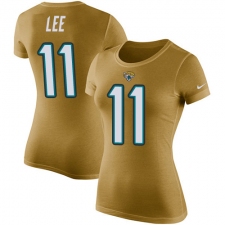NFL Women's Nike Jacksonville Jaguars #11 Marqise Lee Gold Rush Pride Name & Number T-Shirt