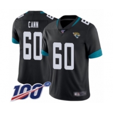 Men's Jacksonville Jaguars #60 A. J. Cann Black Team Color Vapor Untouchable Limited Player 100th Season Football Jersey