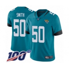 Men's Jacksonville Jaguars #50 Telvin Smith Teal Green Alternate Vapor Untouchable Limited Player 100th Season Football Jersey