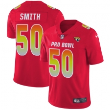 Men's Nike Jacksonville Jaguars #50 Telvin Smith Limited Red 2018 Pro Bowl NFL Jersey