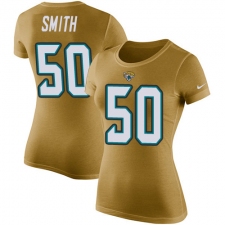 NFL Women's Nike Jacksonville Jaguars #50 Telvin Smith Gold Rush Pride Name & Number T-Shirt