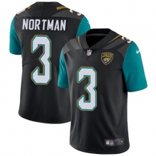 Men's Nike Jacksonville Jaguars #3 Brad Nortman Black Alternate Vapor Untouchable Limited Player NFL Jersey