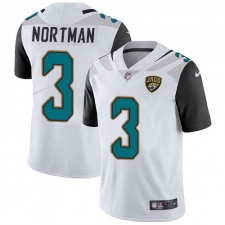 Men's Nike Jacksonville Jaguars #3 Brad Nortman White Vapor Untouchable Limited Player NFL Jersey