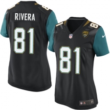 Women's Nike Jacksonville Jaguars #81 Mychal Rivera Game Black Alternate NFL Jersey