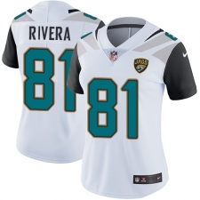 Women's Nike Jacksonville Jaguars #81 Mychal Rivera White Vapor Untouchable Elite Player NFL Jersey