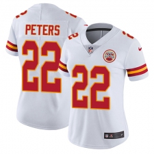 Women's Nike Kansas City Chiefs #22 Marcus Peters Elite White NFL Jersey