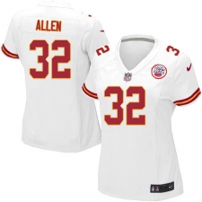 Women's Nike Kansas City Chiefs #32 Marcus Allen Game White NFL Jersey