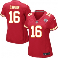 Women's Nike Kansas City Chiefs #16 Len Dawson Game Red Team Color NFL Jersey