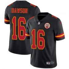 Youth Nike Kansas City Chiefs #16 Len Dawson Limited Black Rush Vapor Untouchable NFL Jersey