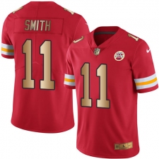 Men's Nike Kansas City Chiefs #11 Alex Smith Limited Red/Gold Rush NFL Jersey