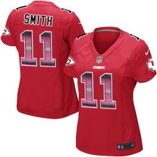 Women's Nike Kansas City Chiefs #11 Alex Smith Limited Red Strobe NFL Jersey