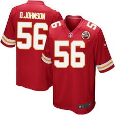 Men's Nike Kansas City Chiefs #56 Derrick Johnson Game Red Team Color NFL Jersey