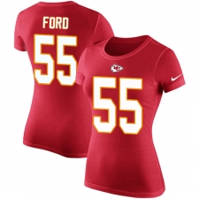 NFL Women's Nike Kansas City Chiefs #55 Dee Ford Red Rush Pride Name & Number T-Shirt