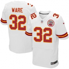 Men's Nike Kansas City Chiefs #32 Spencer Ware White Vapor Untouchable Elite Player NFL Jersey