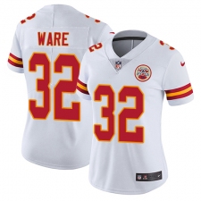 Women's Nike Kansas City Chiefs #32 Spencer Ware White Vapor Untouchable Limited Player NFL Jersey