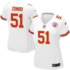 Women's Nike Kansas City Chiefs #51 Frank Zombo Game White NFL Jersey