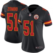 Women's Nike Kansas City Chiefs #51 Frank Zombo Limited Black Rush Vapor Untouchable NFL Jersey