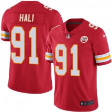 Men's Nike Kansas City Chiefs #91 Tamba Hali Red Team Color Vapor Untouchable Limited Player NFL Jersey