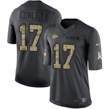 Men's Nike Kansas City Chiefs #17 Chris Conley Limited Black 2016 Salute to Service NFL Jersey