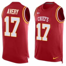 Men's Nike Kansas City Chiefs #17 Chris Conley Limited Red Player Name & Number Tank Top NFL Jersey