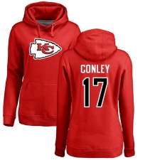 NFL Women's Nike Kansas City Chiefs #17 Chris Conley Red Name & Number Logo Pullover Hoodie