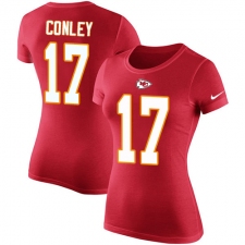 NFL Women's Nike Kansas City Chiefs #17 Chris Conley Red Rush Pride Name & Number T-Shirt