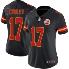 Women's Nike Kansas City Chiefs #17 Chris Conley Limited Black Rush Vapor Untouchable NFL Jersey