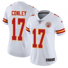 Women's Nike Kansas City Chiefs #17 Chris Conley White Vapor Untouchable Limited Player NFL Jersey