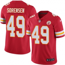 Youth Nike Kansas City Chiefs #49 Daniel Sorensen Red Team Color Vapor Untouchable Limited Player NFL Jersey