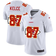 Men's Kansas City Chiefs #87 Travis Kelce White Nike White Shadow Edition Limited Jersey