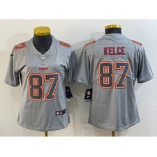 Women's Kansas City Chiefs #87 Travis Kelce Patrick Mahomes Atmosphere Fashion Stitched Jersey