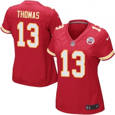 Women's Nike Kansas City Chiefs #13 De'Anthony Thomas Game Red Team Color NFL Jersey