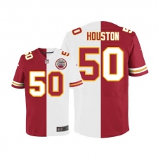 Men's Nike Kansas City Chiefs #50 Justin Houston Elite Red/White Split Fashion NFL Jersey