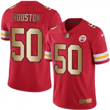 Men's Nike Kansas City Chiefs #50 Justin Houston Limited Red/Gold Rush NFL Jersey