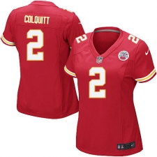 Women's Nike Kansas City Chiefs #2 Dustin Colquitt Game Red Team Color NFL Jersey