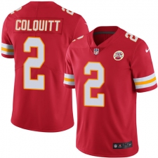 Youth Nike Kansas City Chiefs #2 Dustin Colquitt Red Team Color Vapor Untouchable Limited Player NFL Jersey