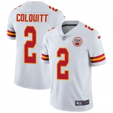 Youth Nike Kansas City Chiefs #2 Dustin Colquitt White Vapor Untouchable Limited Player NFL Jersey