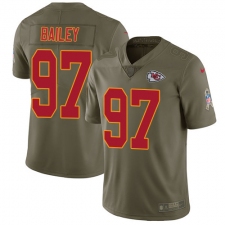 Youth Nike Kansas City Chiefs #97 Allen Bailey Limited Olive 2017 Salute to Service NFL Jersey