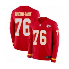 Men's Nike Kansas City Chiefs #76 Laurent Duvernay-Tardif Limited Red Therma Long Sleeve NFL Jersey
