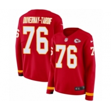 Women's Nike Kansas City Chiefs #76 Laurent Duvernay-Tardif Limited Red Therma Long Sleeve NFL Jersey