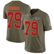 Youth Nike Kansas City Chiefs #79 Parker Ehinger Limited Olive 2017 Salute to Service NFL Jersey