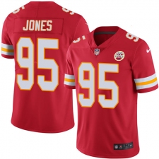 Men's Nike Kansas City Chiefs #95 Chris Jones Limited Black Rush Vapor Untouchable NFL Jersey