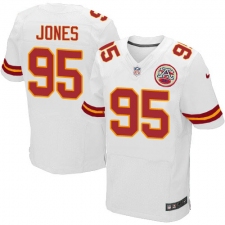 Men's Nike Kansas City Chiefs #95 Chris Jones White Vapor Untouchable Elite Player NFL Jersey