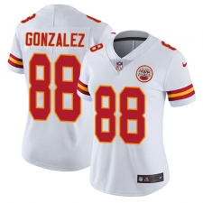 Women's Nike Kansas City Chiefs #88 Tony Gonzalez Elite White NFL Jersey