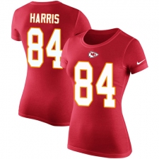 NFL Women's Nike Kansas City Chiefs #84 Demetrius Harris Red Rush Pride Name & Number T-Shirt
